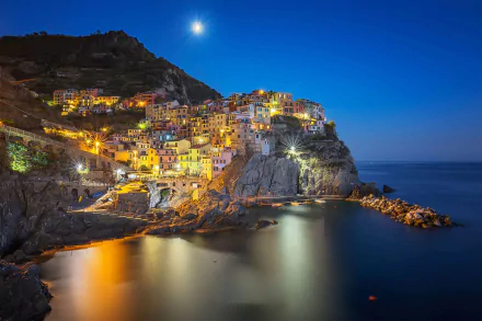 Liguria Italy sea man made Manarola HD Desktop Wallpaper | Background Image