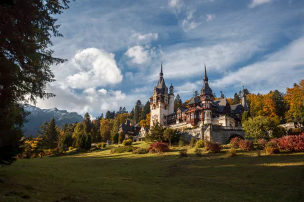 man made Peles Castle HD Desktop Wallpaper | Background Image