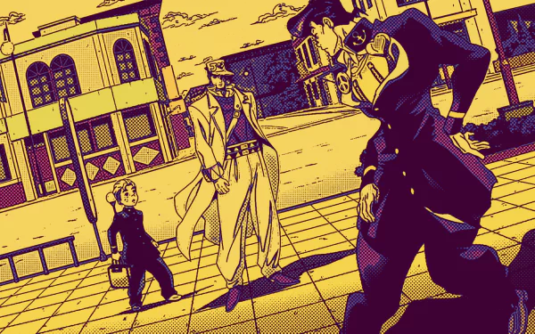 Koichi Hirose Jotaro Kujo Josuke Higashikata Anime Jojo's Bizarre Adventure HD Desktop Wallpaper | Background Image