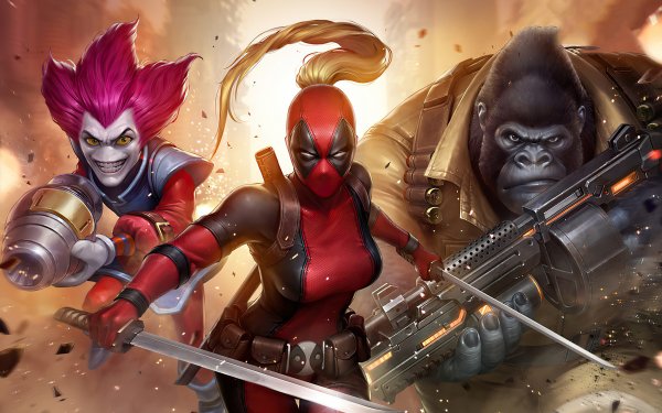 Video Game Marvel: Future Fight Marvel Comics Lady Deadpool HD Wallpaper | Background Image