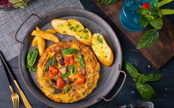 still life potato food omelette HD Desktop Wallpaper | Background Image