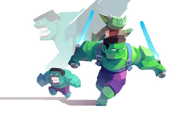 Comics Hulk Yoda HD Wallpaper | Background Image