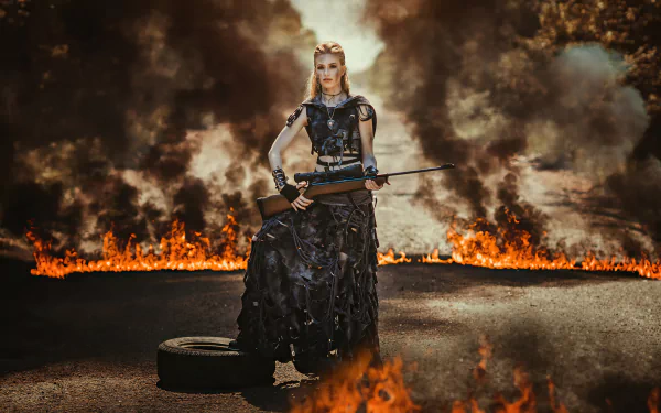 Girls & Guns woman model HD Desktop Wallpaper | Background Image