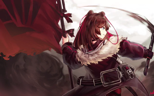 blue eyes banner Zima (Arknights) video game Arknights HD Desktop Wallpaper | Background Image