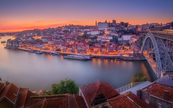 Man Made Porto Cities Portugal Bridge River Luís I Bridge HD Wallpaper | Background Image
