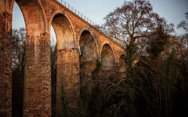  Leaderfoot Viaduct or Drygrange Viaduct, is a railway viaduct, River Tweed, Melrose, Scottish Border