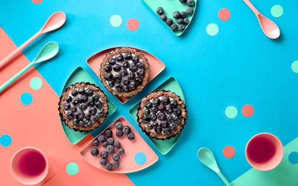 tartlet blueberry food dessert HD Desktop Wallpaper | Background Image
