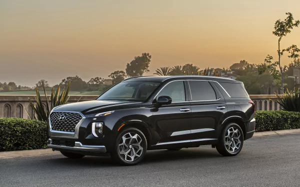 SUV black car car Hyundai vehicle Hyundai Palisade HD Desktop Wallpaper | Background Image