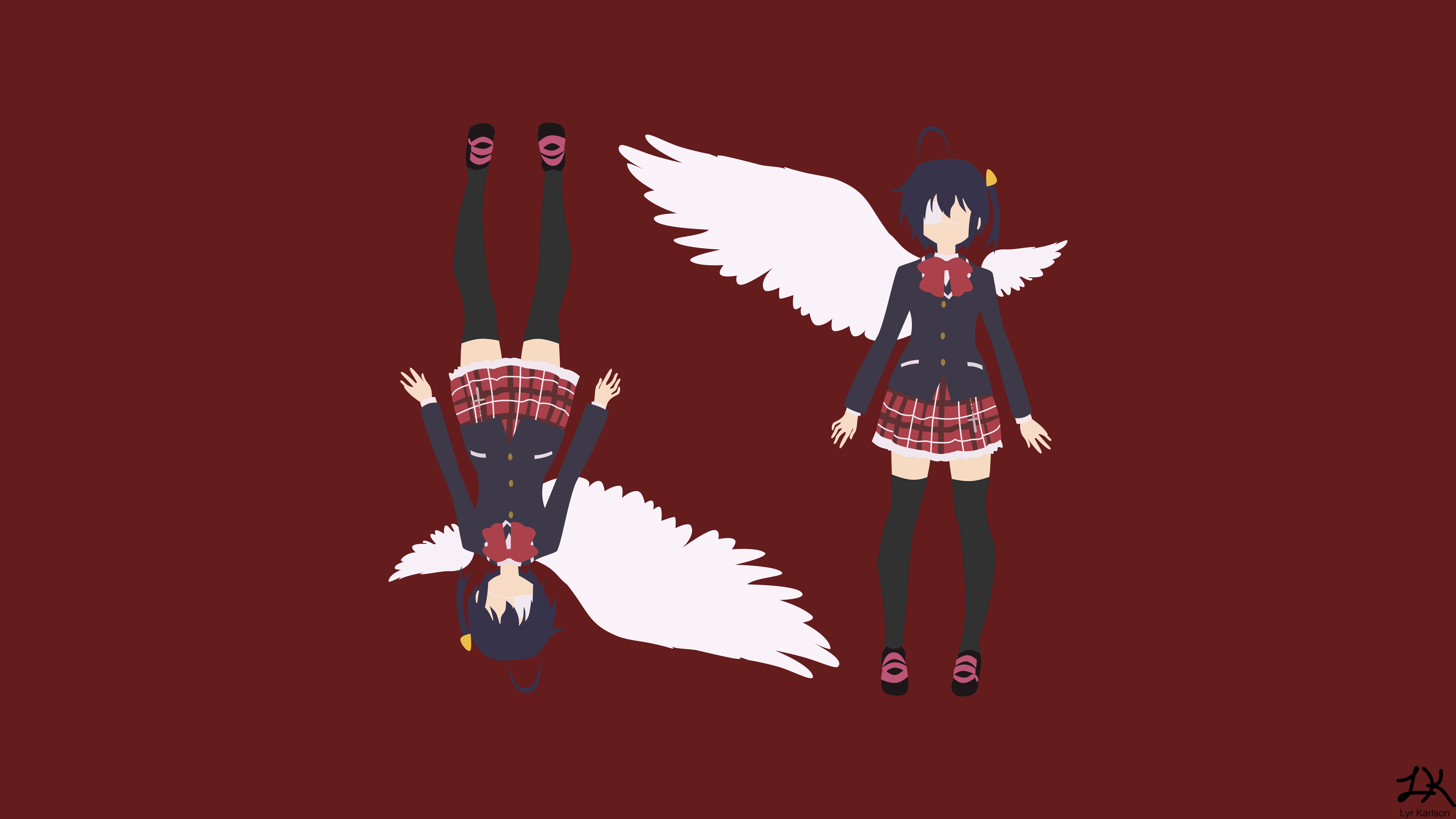 One-winged Fallen Angel Rikka Takanashi by Lyr_Karlson