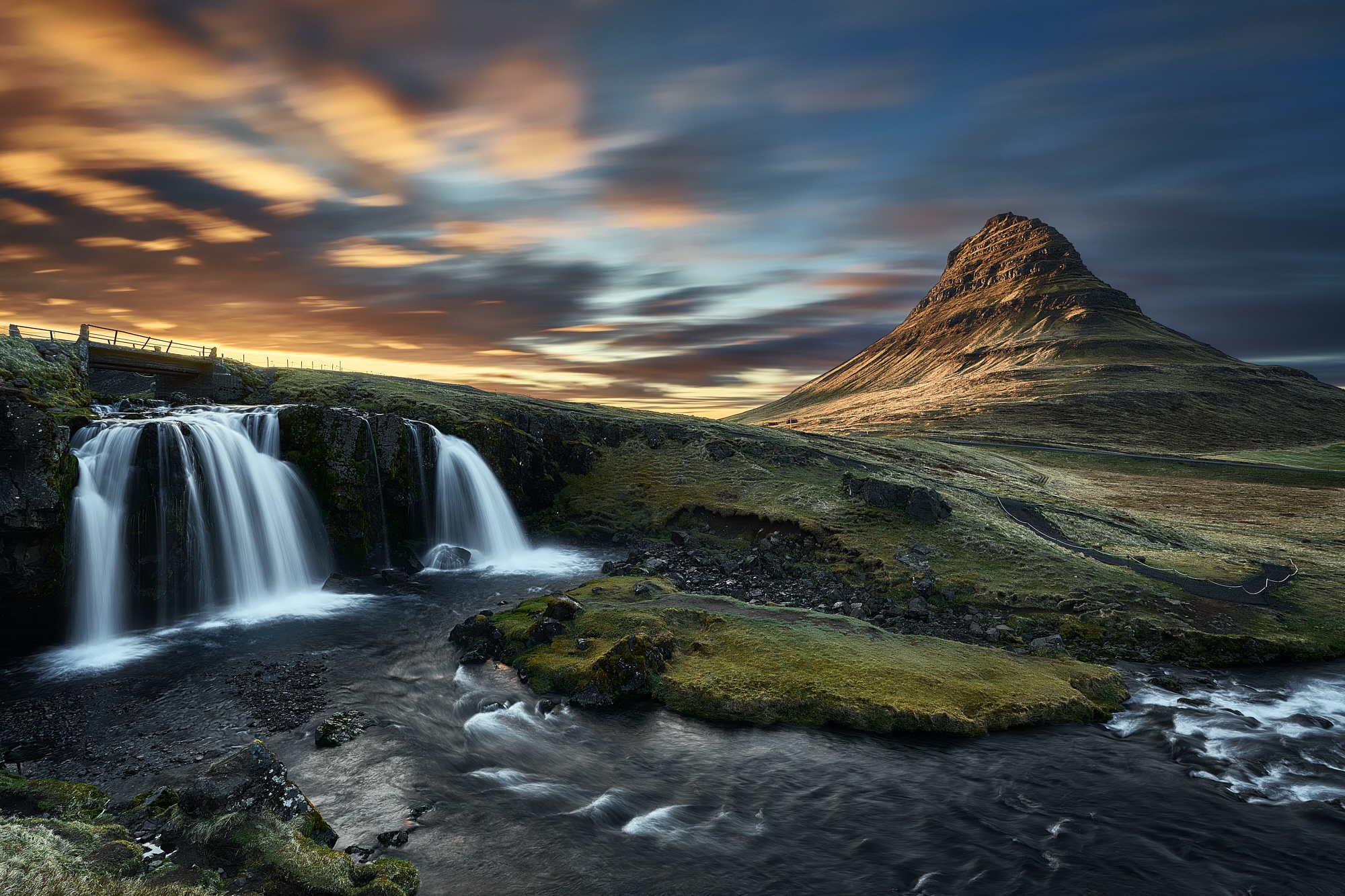 Kirkjufell, a 463 m high mountain, claimed to be the most photographed mountain in the country by EtienneR68