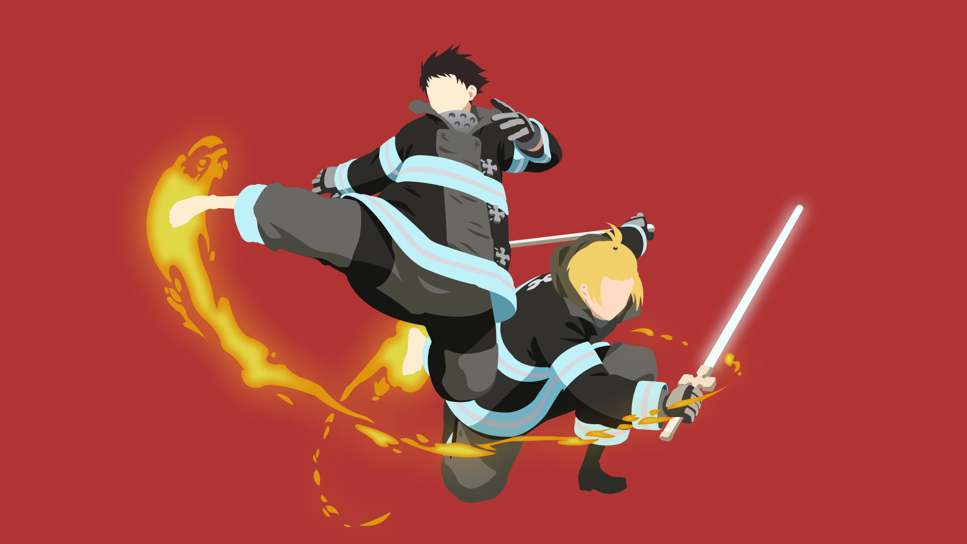 FIRE FORCE, anime, bombeiros, shinra, HD phone wallpaper