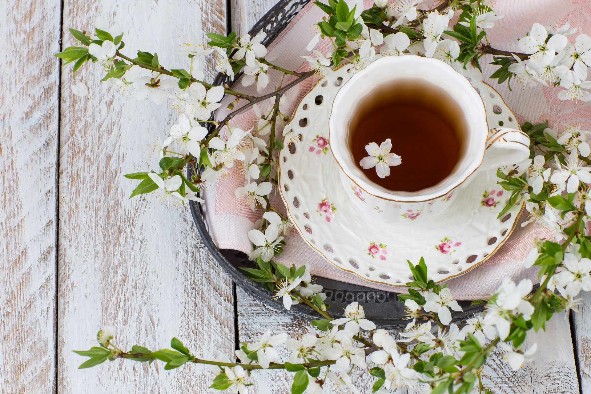 Download Drink Cup Flower Food Tea 4k Ultra HD Wallpaper