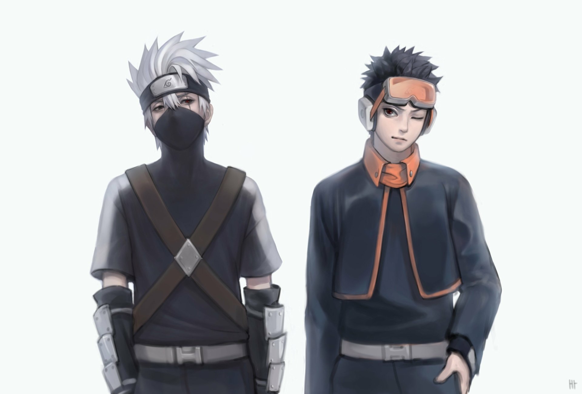 Download Kakashi Hatake Obito Uchiha Anime Naruto 4k Ultra HD Wallpaper, image size:1920x1301