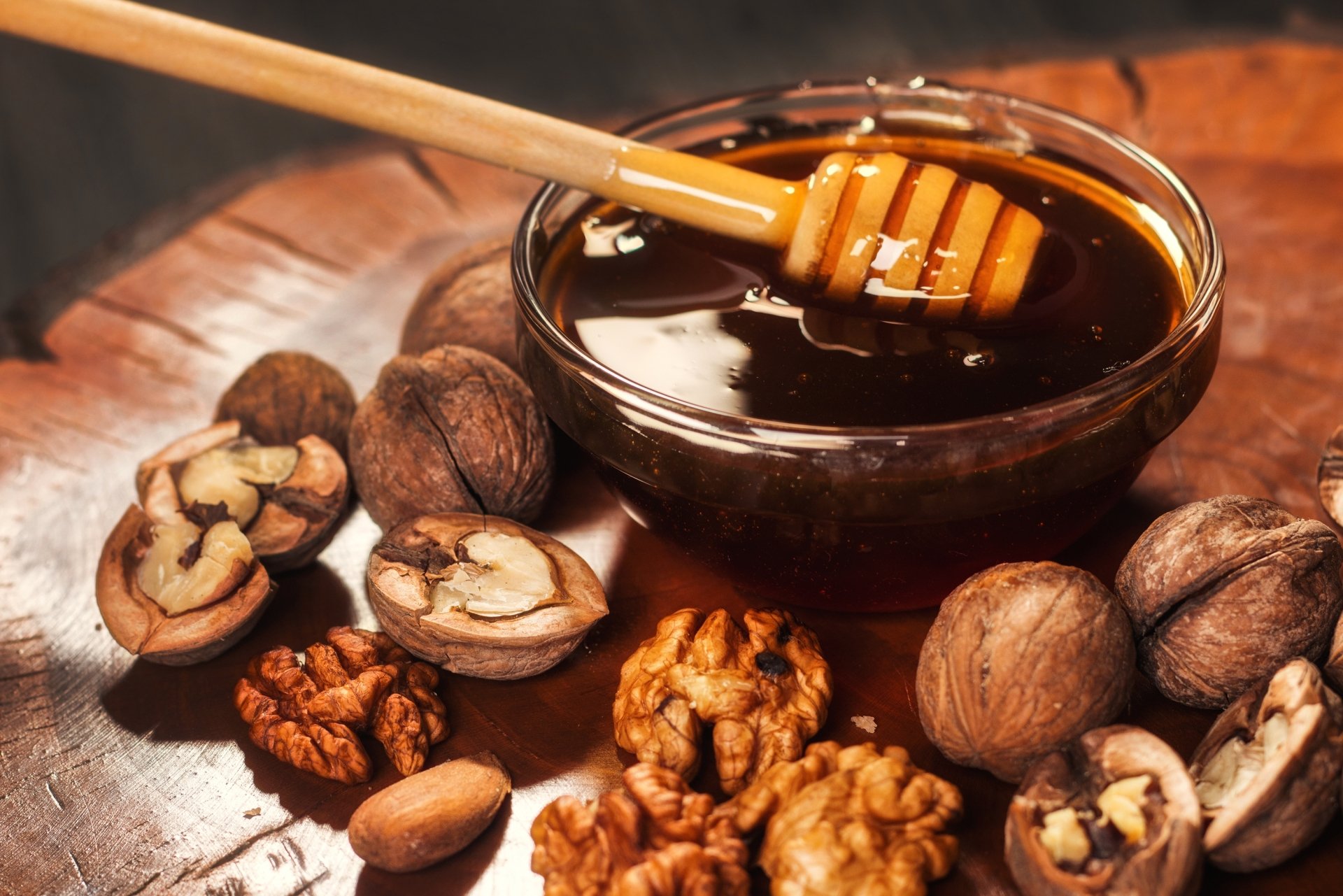 Download Walnut Nut Food Honey HD Wallpaper