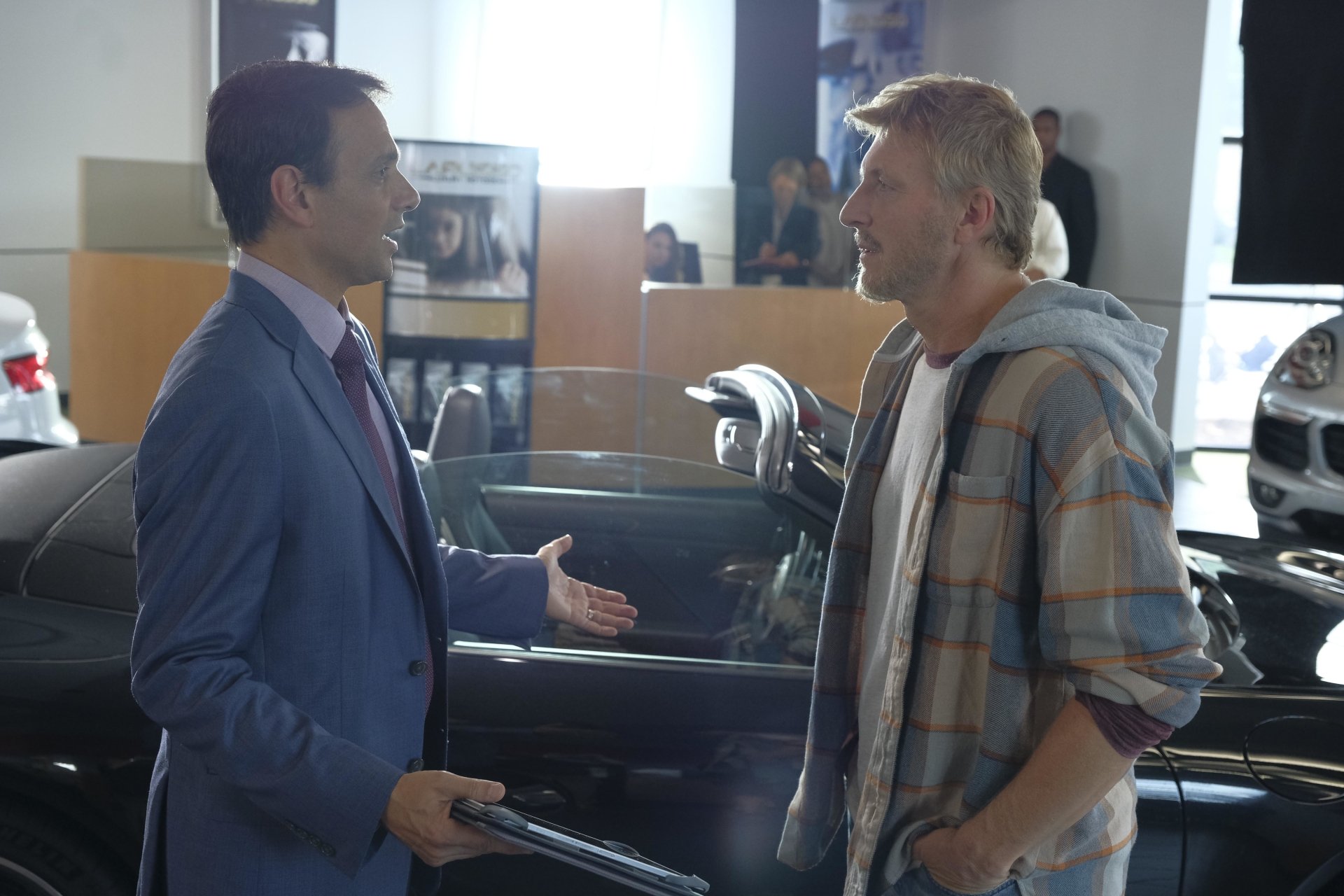 Download William Zabka Johnny Lawrence Ralph Macchio Daniel LaRusso TV Show Cobra Kai 4k Ultra HD Wallpaper