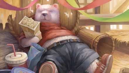 popcorn bear fantasy Animal Fantasy Animal HD Desktop Wallpaper | Background Image