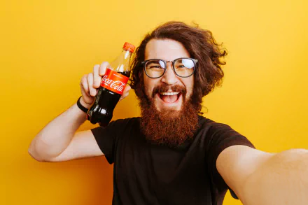 Coca Cola man beard HD Desktop Wallpaper | Background Image