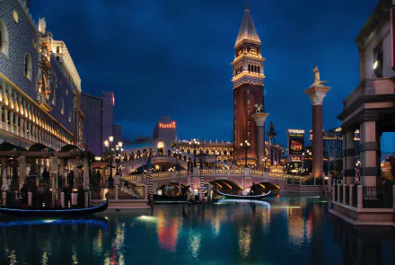 boat building city bridge night Nevada USA man made Las Vegas HD Desktop Wallpaper | Background Image