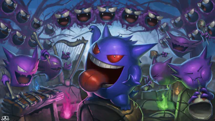 Haunter (Pokémon) Gengar (Pokémon) Gastly (Pokémon) Anime Pokemon HD Desktop Wallpaper | Background Image