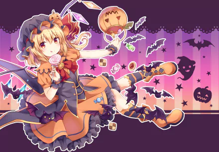 Flandre Scarlet Anime Touhou HD Desktop Wallpaper | Background Image