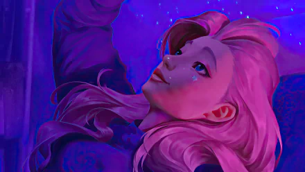blue eyes pink hair Seraphine (League Of Legends) video game League Of Legends HD Desktop Wallpaper | Background Image