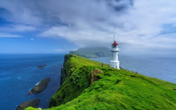 Man Made Lighthouse Island Ocean HD Wallpaper | Background Image