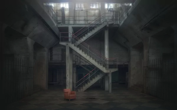 abandoned man made stairs HD Desktop Wallpaper | Background Image