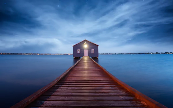man made boathouse HD Desktop Wallpaper | Background Image
