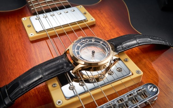 Man Made Watch Wristwatch Guitar HD Wallpaper | Background Image