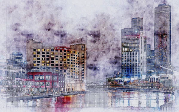 Australia Melbourne artistic city HD Desktop Wallpaper | Background Image