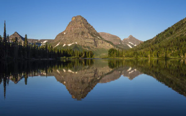 lake reflection mountain nature glacier national park HD Desktop Wallpaper | Background Image