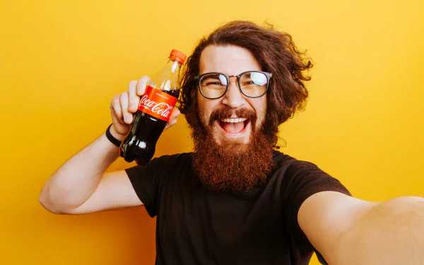 Coca Cola man beard HD Desktop Wallpaper | Background Image