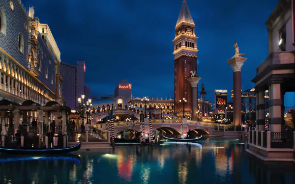 boat building city bridge night Nevada USA man made Las Vegas HD Desktop Wallpaper | Background Image