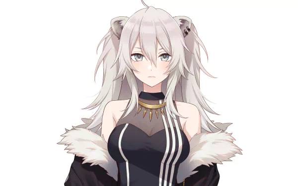 grey eyes white hair hololive Shishiro Botan Anime Virtual Youtuber HD Desktop Wallpaper | Background Image