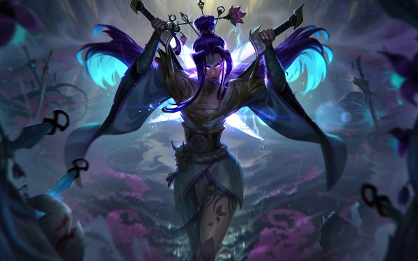 Video Game League Of Legends Katarina Woman Warrior HD Wallpaper | Background Image