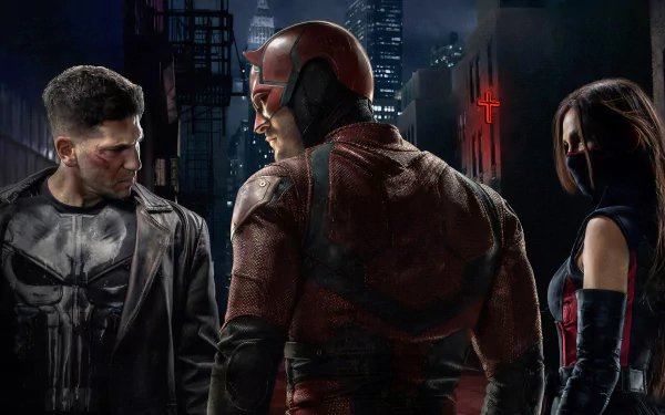 Elodie Yung Elektra Natchios Elektra (Marvel Comics) Jon Bernthal Frank Castle Punisher Charlie Cox Matt Murdock TV Show Daredevil HD Desktop Wallpaper | Background Image