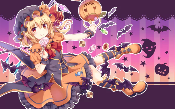 Flandre Scarlet Anime Touhou HD Desktop Wallpaper | Background Image