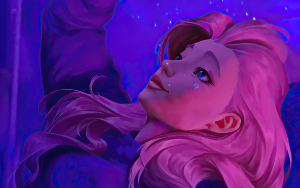 blue eyes pink hair Seraphine (League Of Legends) video game League Of Legends HD Desktop Wallpaper | Background Image