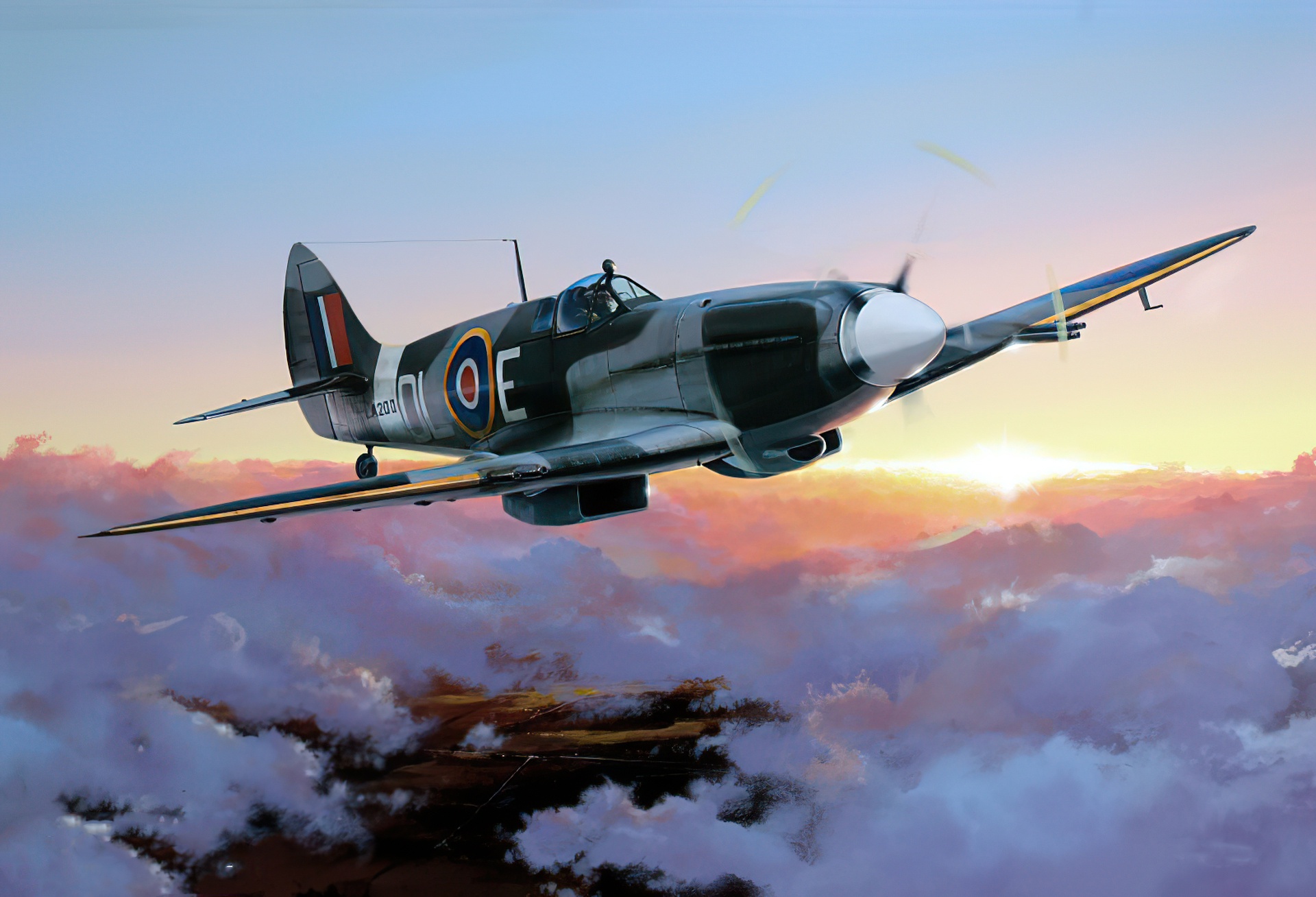 Download Warplane Airplane Military Supermarine Spitfire HD Wallpaper