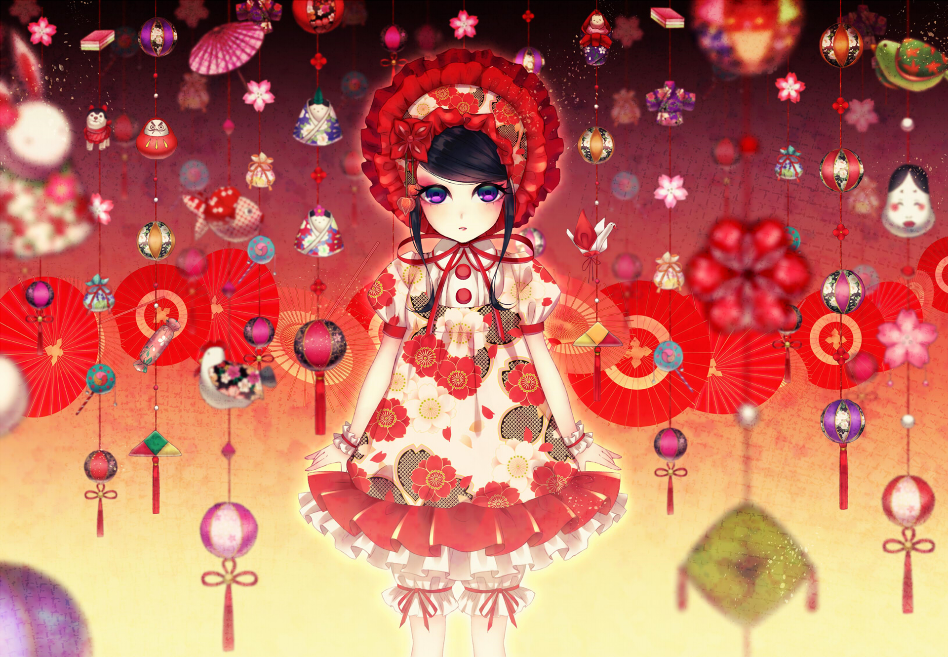 Anime Girl HD Wallpaper by おはぎ