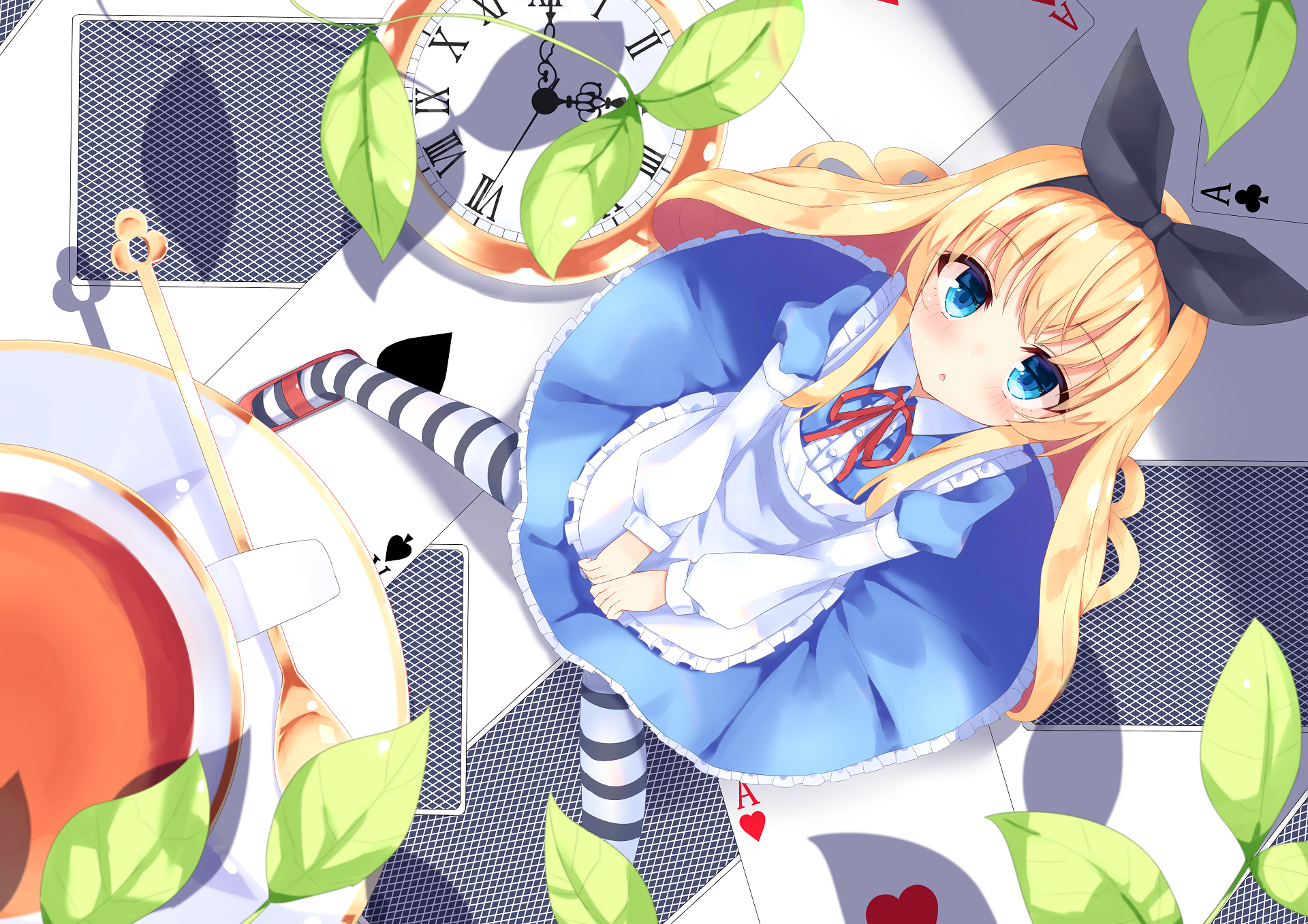 Download Blue Eyes Long Hair Blonde Anime Alice In Wonderland Hd Wallpaper By ひらがな