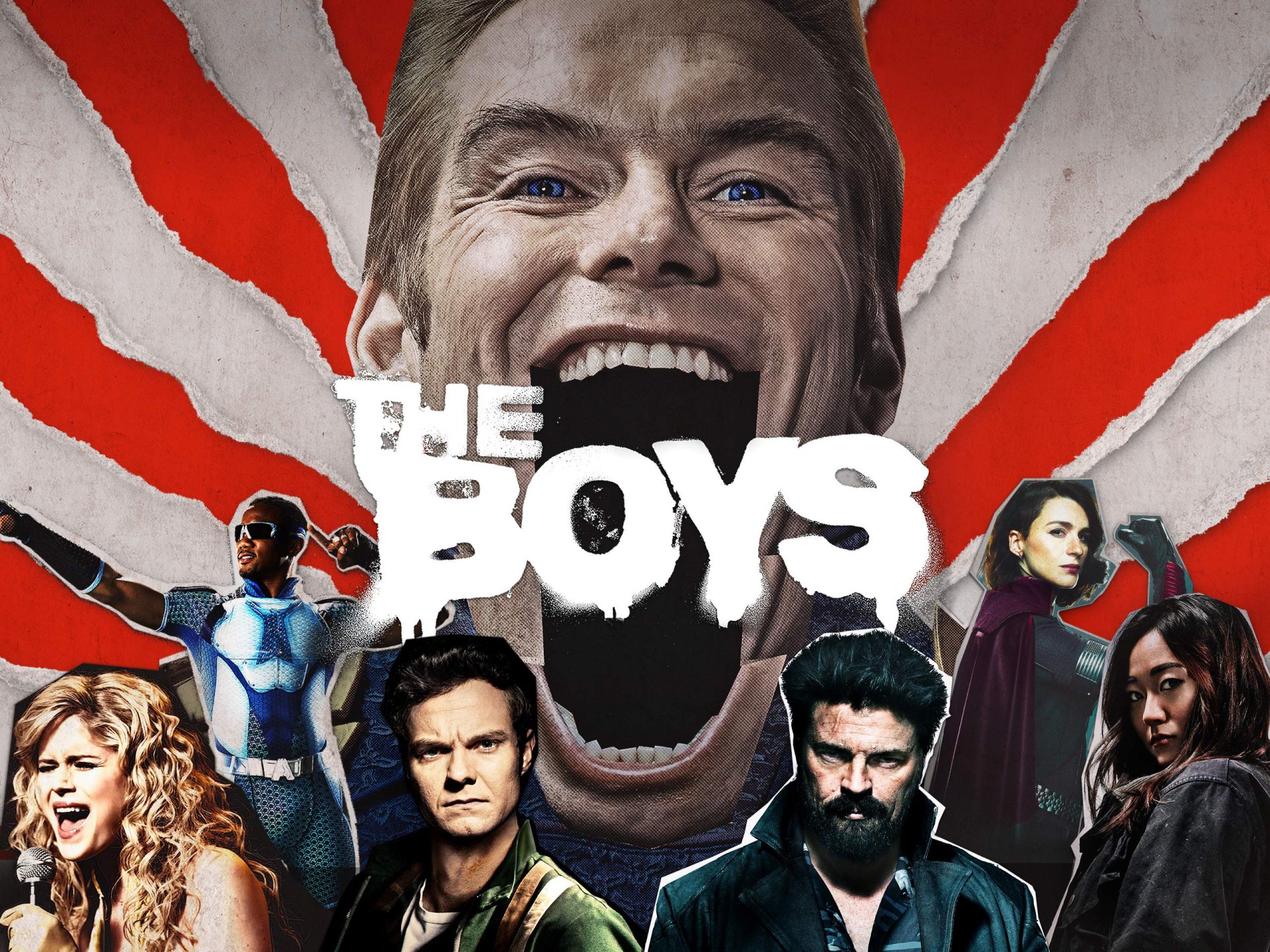 Download Stormfront (The Boys) A-Train (The Boys) Starlight (The Boys) Kimiko Miyashiro Hughie Campbell Billy Butcher Homelander (The Boys) TV Show The Boys (2019) HD Wallpaper