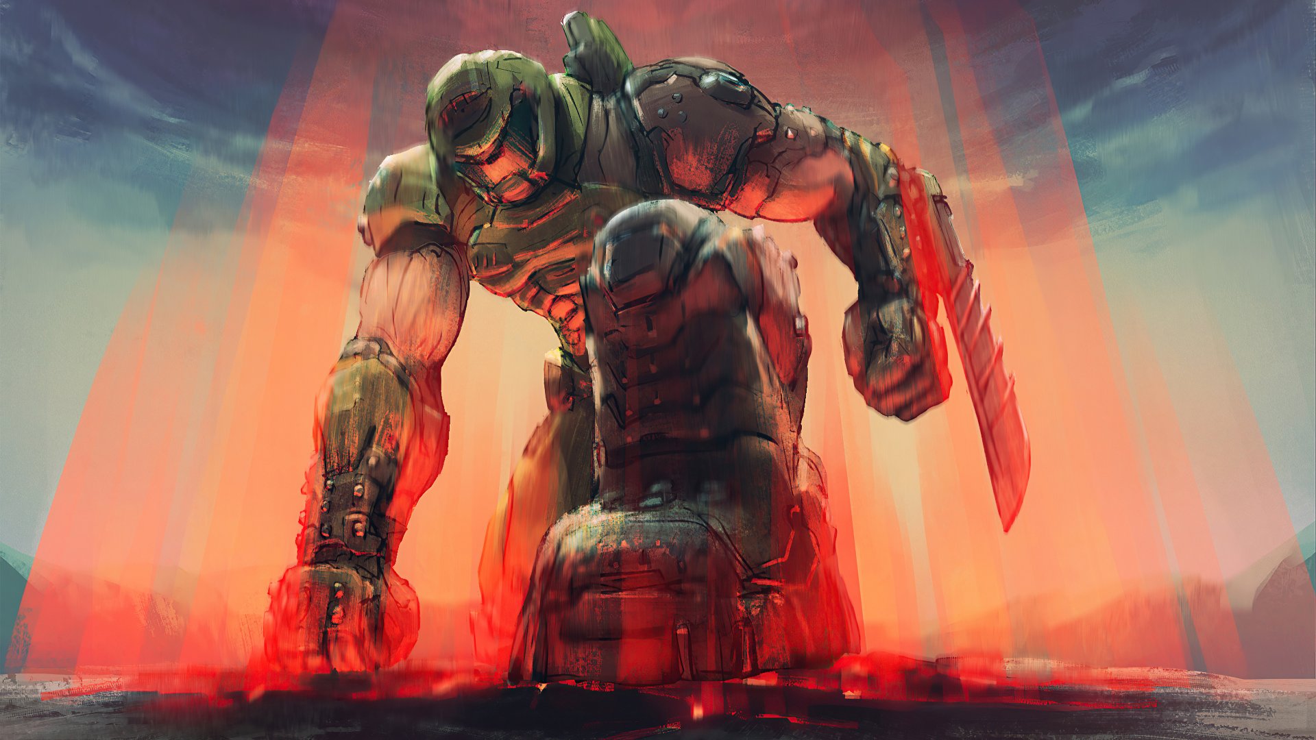 Download Video Game Doom HD Wallpaper by Ilya Tetin
