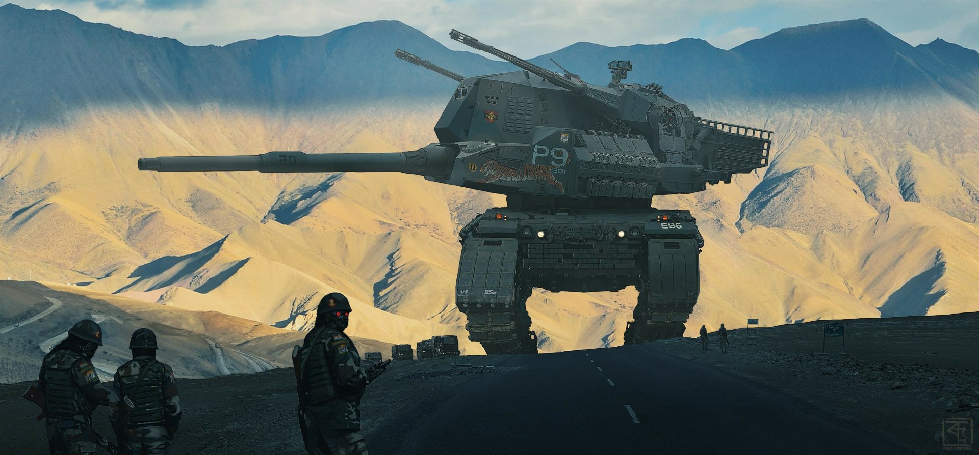 Download Futuristic Soldier Military Sci Fi HD Wallpaper by RUPAM RAAJ R.