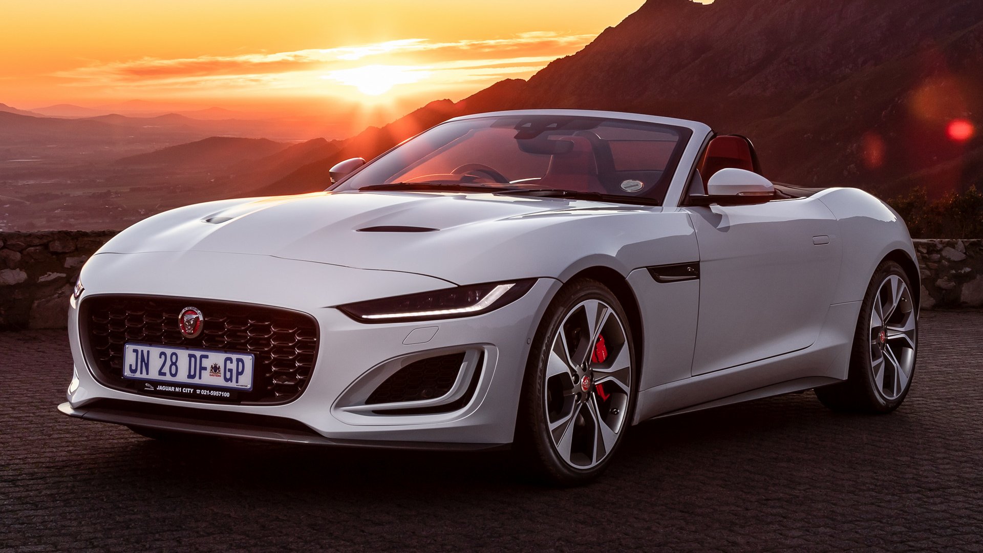 Download Car White Car Convertible Grand Tourer Vehicle Jaguar F-Type P ...