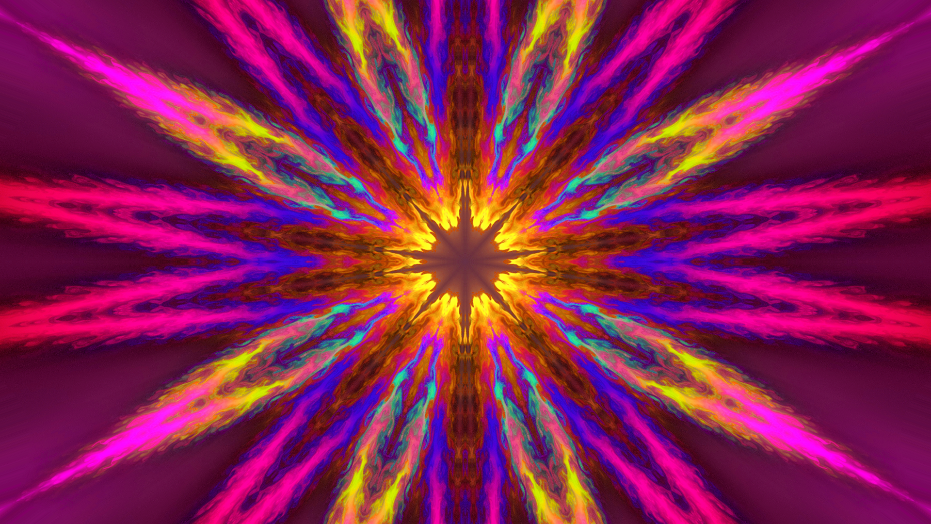 Rainbow Coloured Flame Kaleidoscope Artwork by lonewolf6738 by lonewolf6738