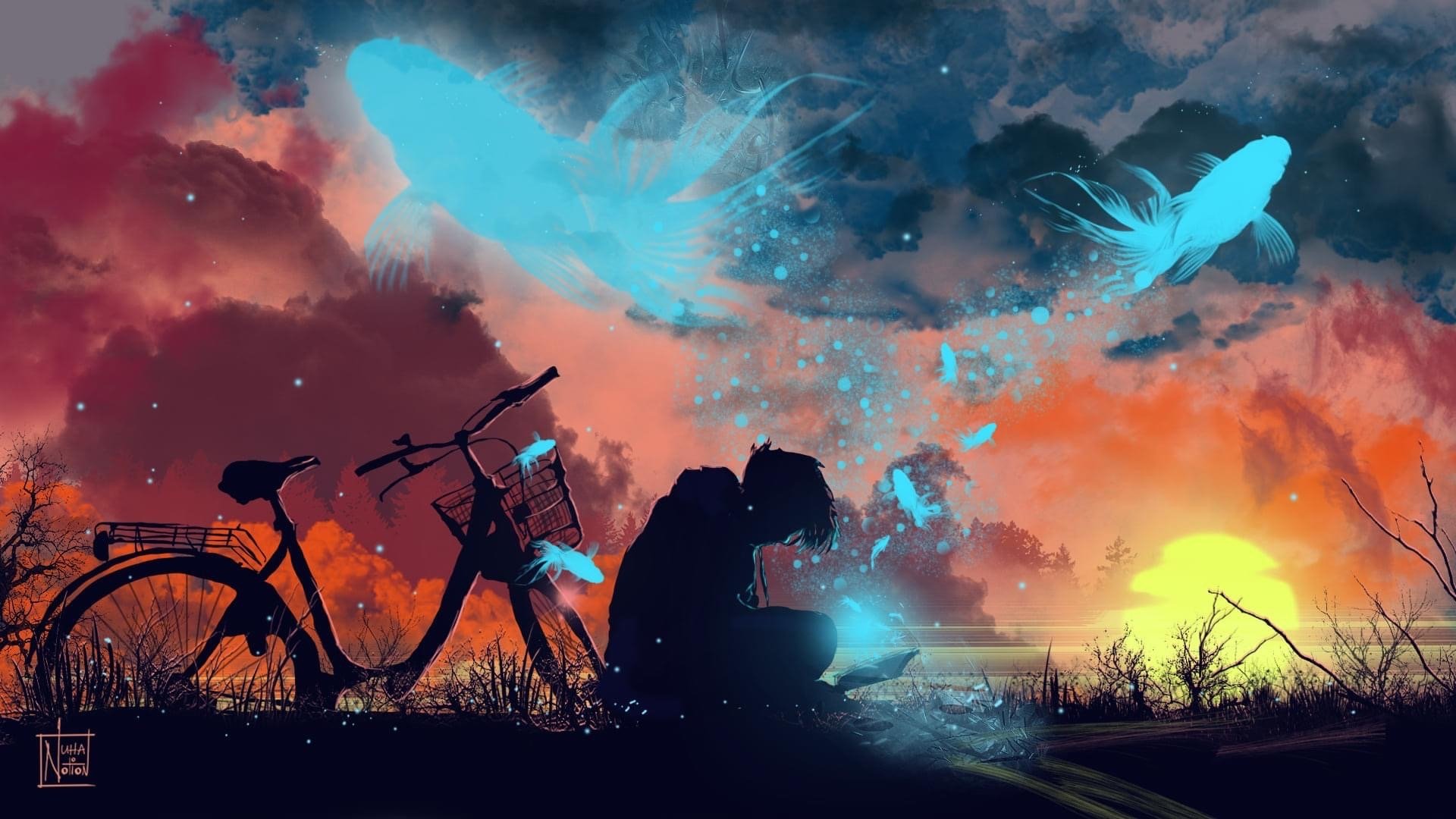 sunset-serenity-anime-boy-hd-wallpaper-by-nuha-notion
