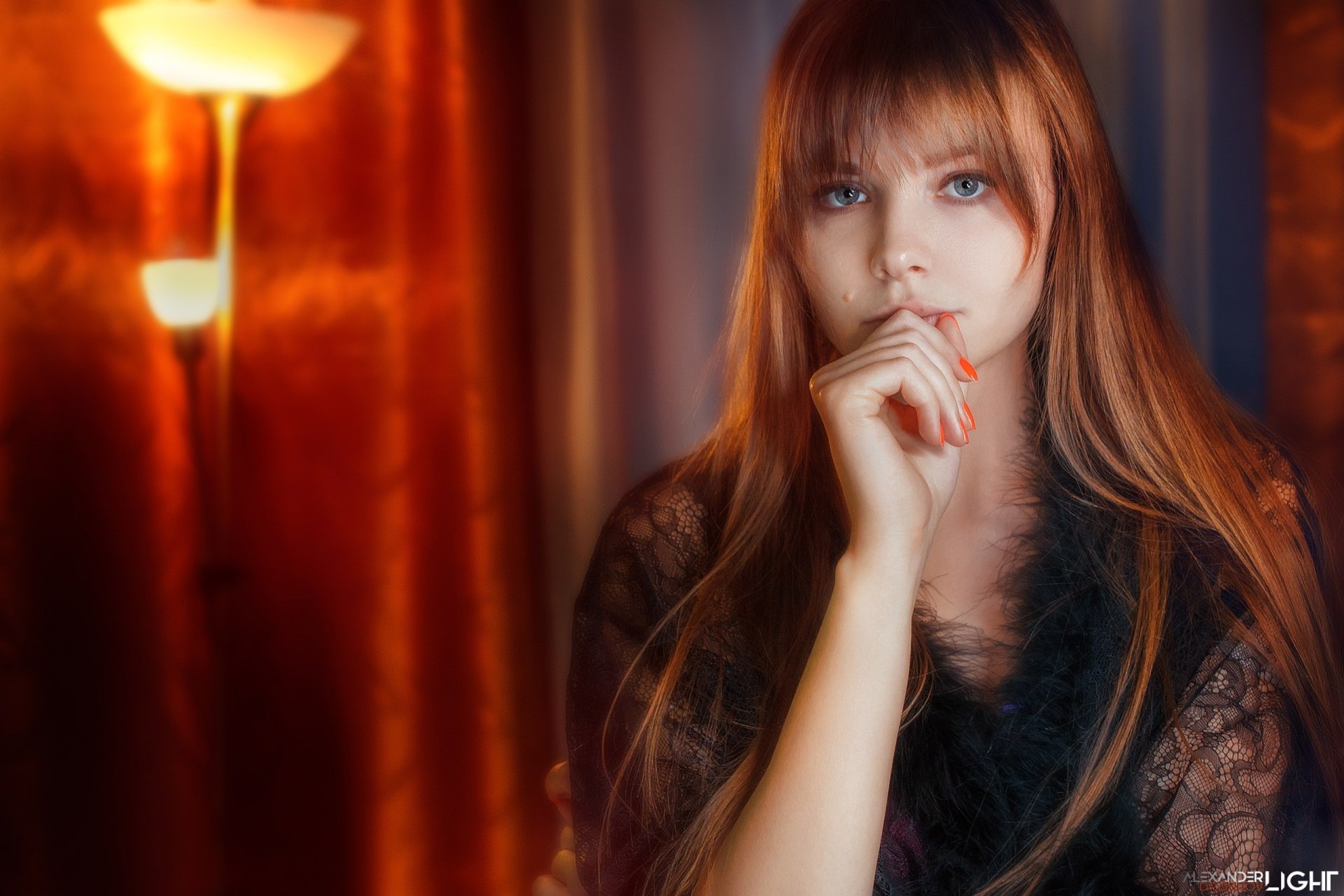 Download Redhead Portrait Anastasia Lyubyatinskaya Woman Model HD Wallpaper by Alexander Drobkov