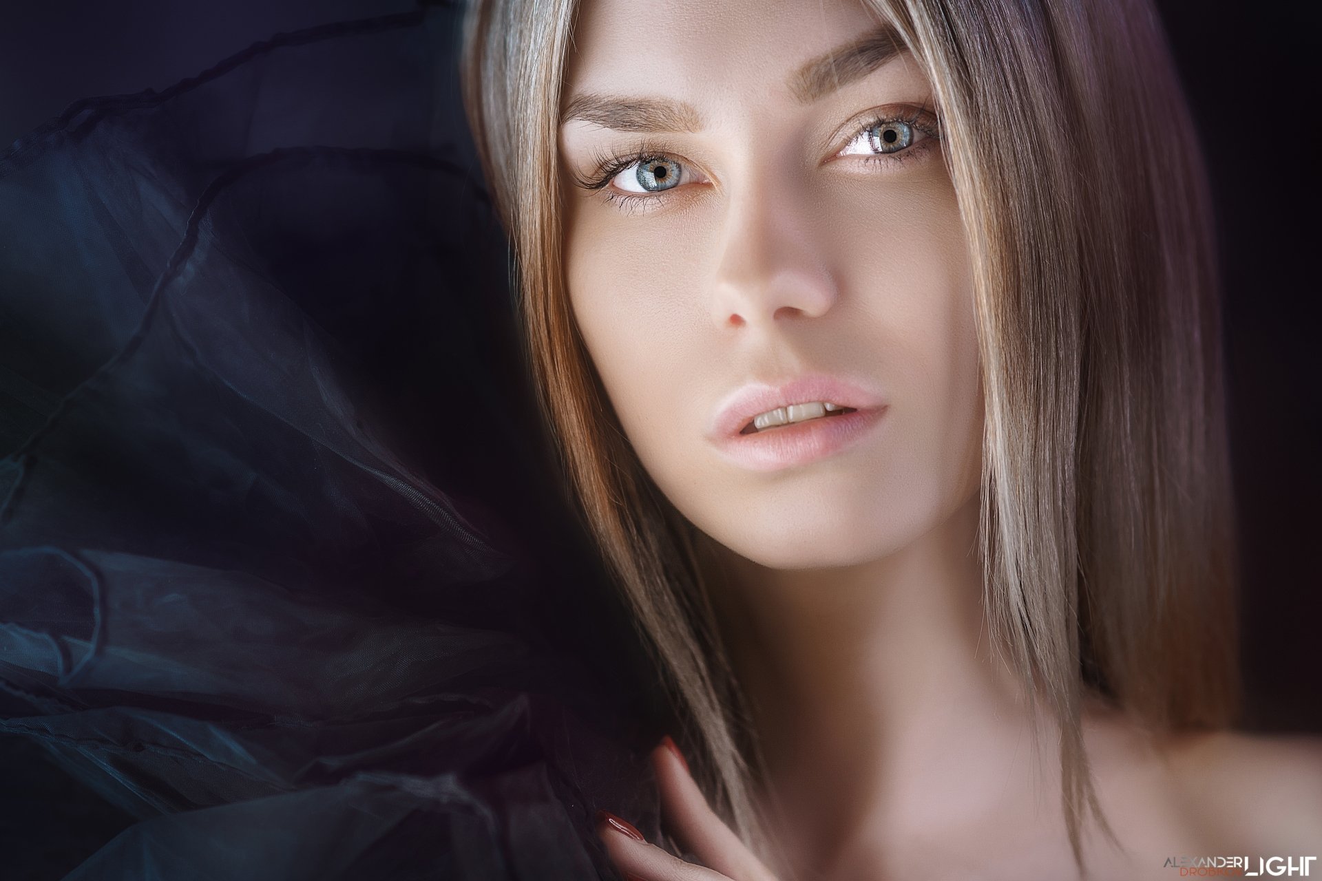 Download Portrait Hair Face Woman Model 4k Ultra HD Wallpaper by Alexander Drobkov