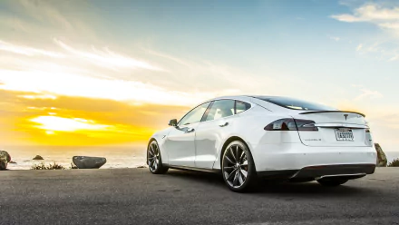 electric car white car car Tesla Motors vehicle Tesla Model S HD Desktop Wallpaper | Background Image